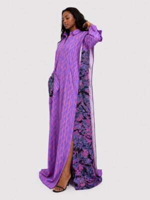 Elegant purple pattern play caftan